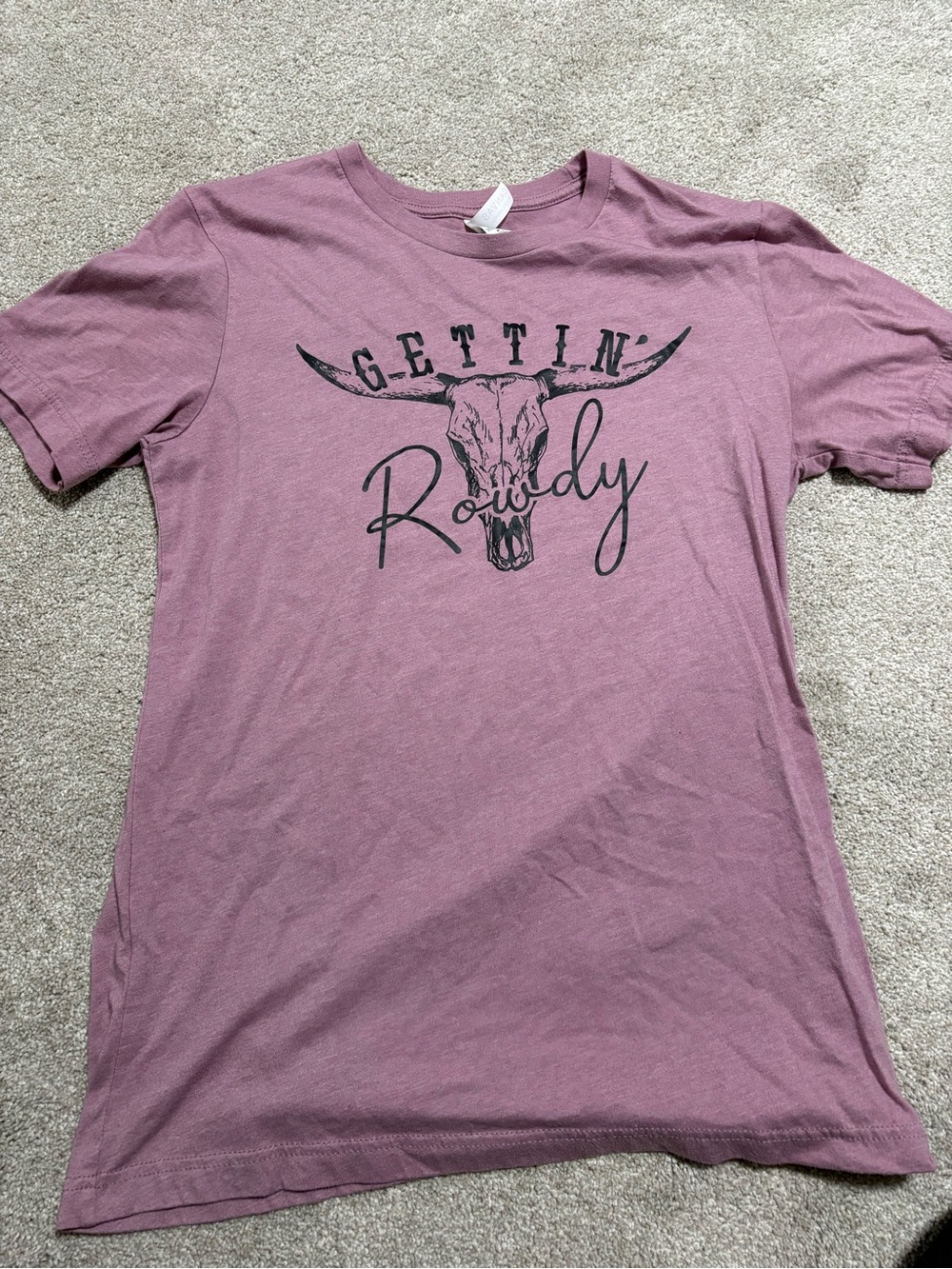 Bella Canvas Mauve 'Gettin' Rowdy' Graphic Tee
